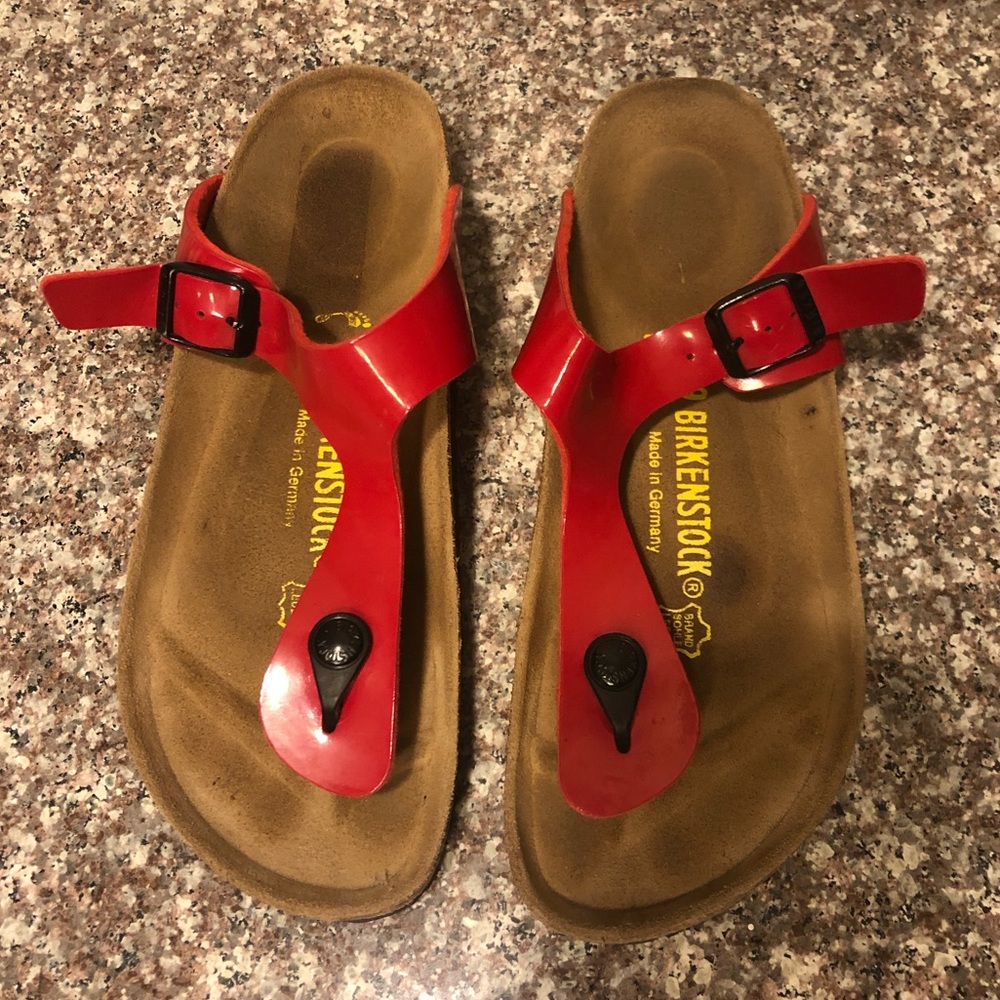 Red Birkenstock Gizeh